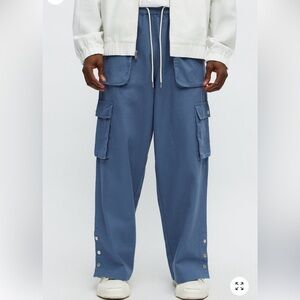 Men's Stylish Slate Blue Cargo Pants